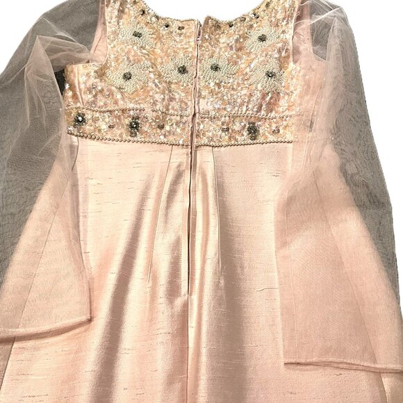 A.B.S. Evening by Allen Schwartz Embellished Blush Pink Dress. Size S - Picture 5 of 8
